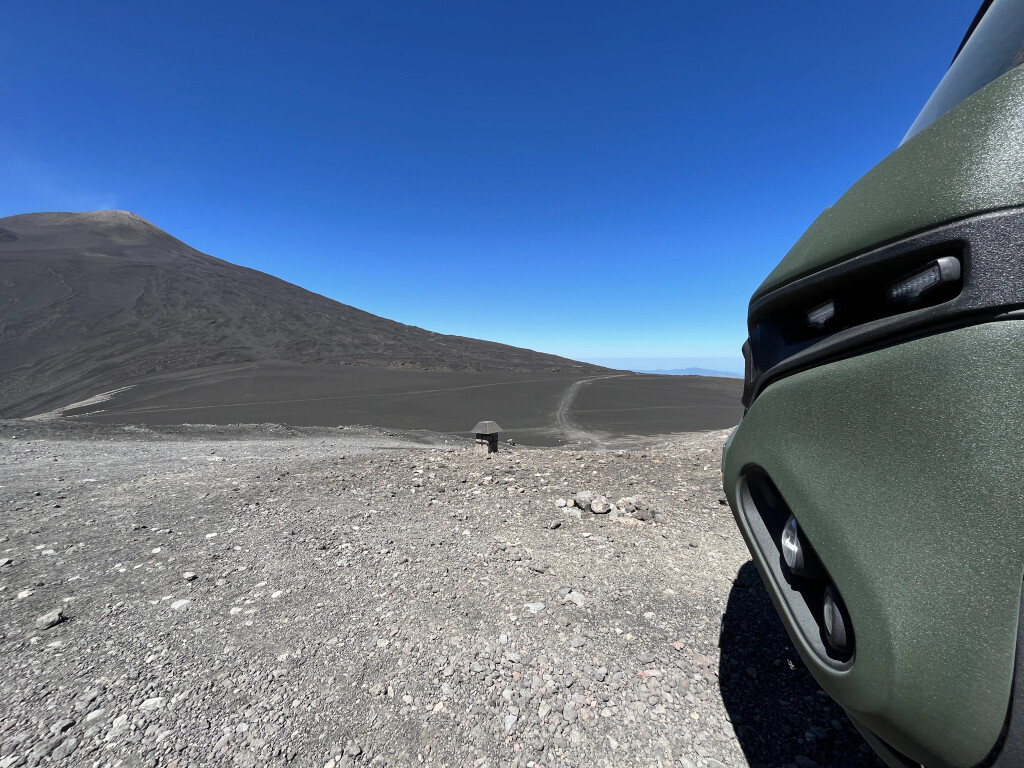 High on Etna with Bus That Got Us There, Sicily